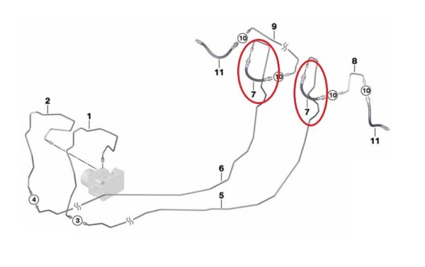 ASPART 420036112 | Bmw 1 Serisi E87 Kasa Arka Orta Fren Hortumu