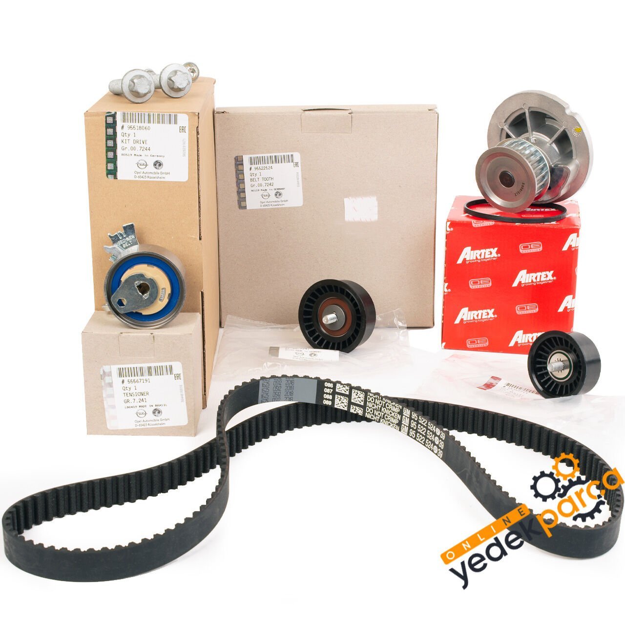 Opel Corsa C 1.4 Ecotec (Z14XE) Benzinli Triger Seti ve Airtex Devirdaimli Set