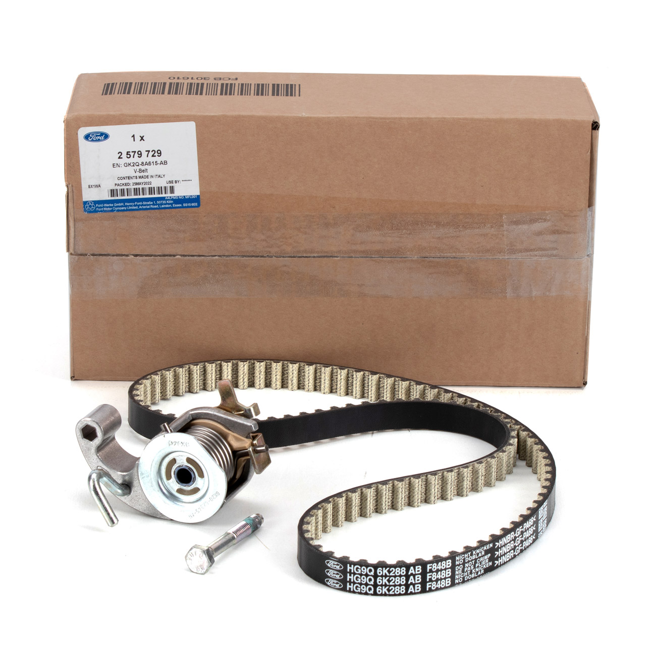 FORD OTOSAN GK2Q8A615AC | Eksantrik Kayışı + Gergi Set: 2.0 Ecoblue: Transit V363 18 -