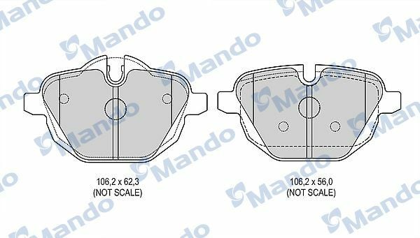 MANDO MBF015266 | Fren Balata Arka 10-BMW 5.Seri-F10-F11