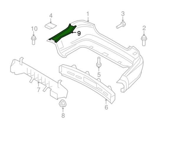 PSA 96648657 | Chevrolet Aveo Sedan Arka Sağ Tampon Bağlantı Braket Ayağı 2006-2011
