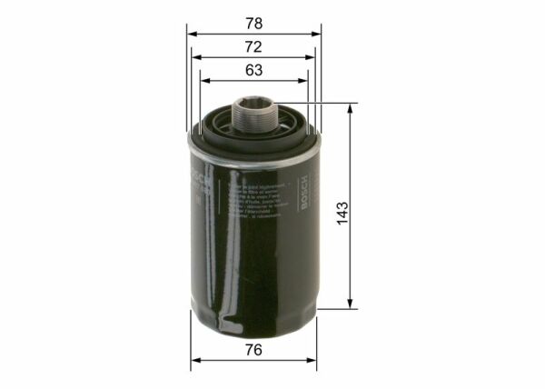 BOSCH F026407080 | Yağ Filtresi 11-T.Porter.T6 2.0Tsi