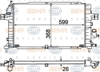 BEHR-MAHLE CR1687000S | -MAHLE / Opel Astra H 1.7 Dizel Motor Su Radyatörü