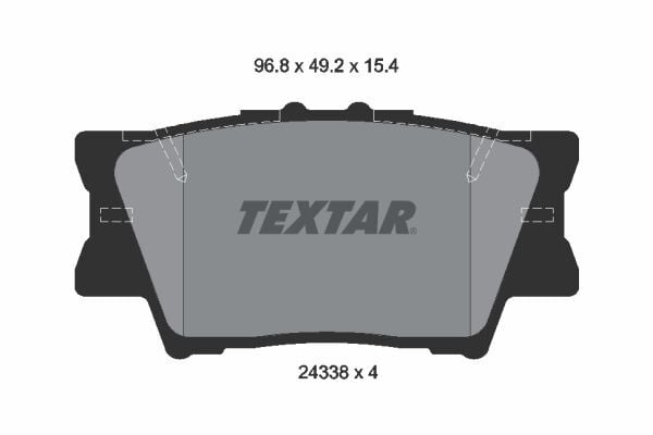 TEXTAR 2433801 | Fren Balatası Rav-4 06-12-Arka