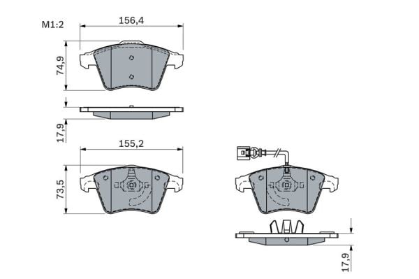 BOSCH 0986494107 | Fren Balata Ön 03-T.Porter T.5 + Fs
