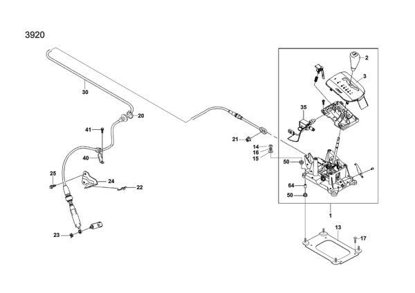 PSA 95040359 | Chevrolet Aveo T250 Otomatik Vites Halatı Orijinal