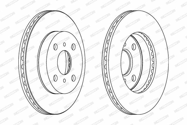 FERODO DDF1084 | Ön Fren Aynası Havalı Yaris 99-05 235X4