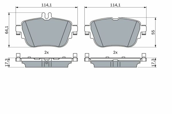 BOSCH 0986424845 | Fren Balata Arka 16-E-Seri (W213)
