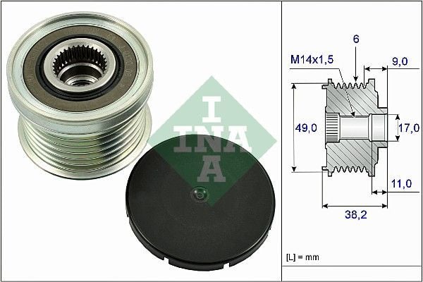 INA 535036110 | Bmw F30 Kasa 320i ed Alternatör Şarj Dmo Kasnağı