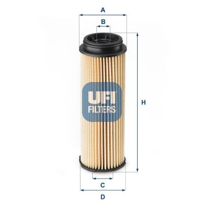 UFI 25.252.00 | Yağ Filtresi 16-1-Seri (F20-F21) 3-Seri (F30-F31-F34-F80) X3-X4-X5 **Oe**