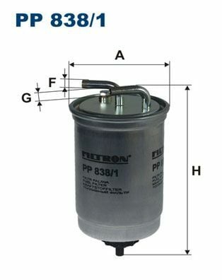 FILTRON PP838-1 | Mazot Filtresi Escort VI (92 95) Escort VII (95 02) Fiesta III (85 95) Fiesta IV (96 02) 1,8D