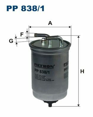 FILTRON PP838-1 | Mazot Filtresi Escort VI (92 95) Escort VII (95 02) Fiesta III (85 95) Fiesta IV (96 02) 1,8D