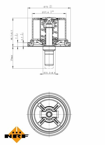 NRF 725099 | BMW E34-E39 M5 Termostat 79 Derece