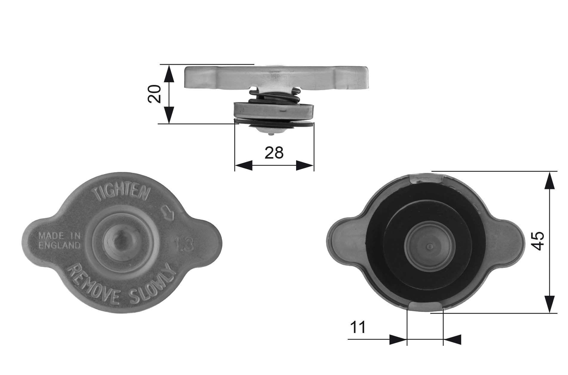 GATES RC232 | Soğutma Maddesı Kapatma Kapağı