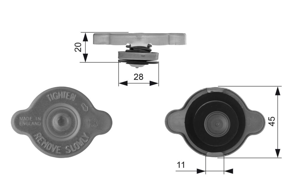 GATES RC232 | Soğutma Maddesı Kapatma Kapağı