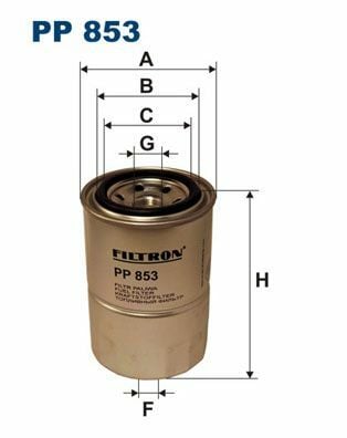 FILTRON PP853 | Mazot Filtresi Kia Bongo 2.7 1997 > Ceres 2.2 1992 1997