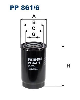 FILTRON PP861-6 | Mazot Filtresi Iveco Eurocargo I-III 75-320