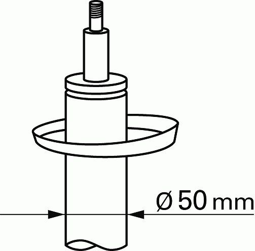 SACHS 314011 | Amortisör Ön 04-Caddy 50mmcap *U.K** Y.No:350393