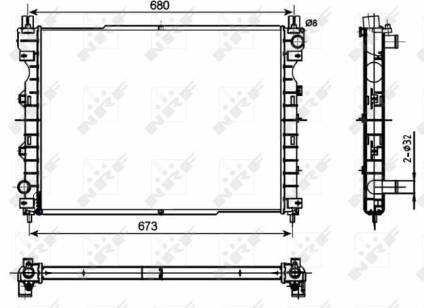 NRF 53096 | Freelander 1 Su Radyatörü Pcc000321