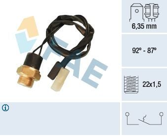 FAE 37501 | Fan Müşürü 92 / 87 °C (Kıslık) Kablolu