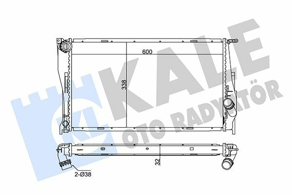 KALE 354600 | Radyatör 03-1-Seri (E81-E87) 3-Seri (E90-E91) X1 (E84)
