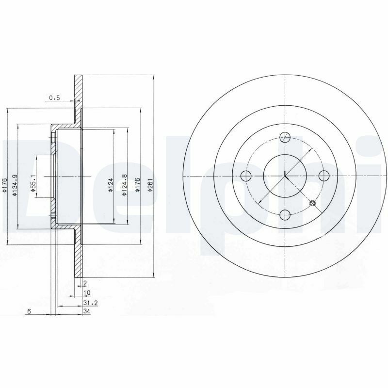 DELPHI BG3556 | Disk Arka 98-04 Ma.323F-S | 1 Adet