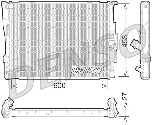 DENSO DRM05073 | Su Radyatörü Brazing BMW E84 / 90 / 92 N52 / 53 Otm 323 / 325 / 330İ