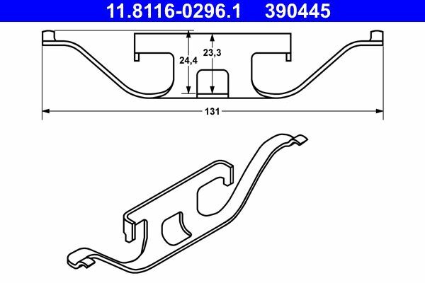 ATE 11.8116-0296.1 | Balata Sacı E-46 / 90 / 92 / 93 M-3 E-39 / 60 M-5 Arka