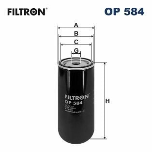 FILTRON OP584 | Yağ Filtresi Renault T Seri 430 / 460 Kerax 370 / 410 / 450 05-Magnum 480 04-06 / Volvo Fm 05-Fmx 10 -