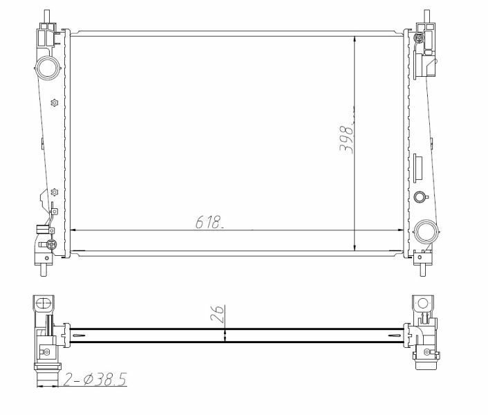 NRF 550005 | Motor Su Radyatör Punto Bravo 1,3 JTD / 1,7Cdtı Doblo III 1,6D / 2,0D Multijet Corsa D A13dtc Z13dte A13dte