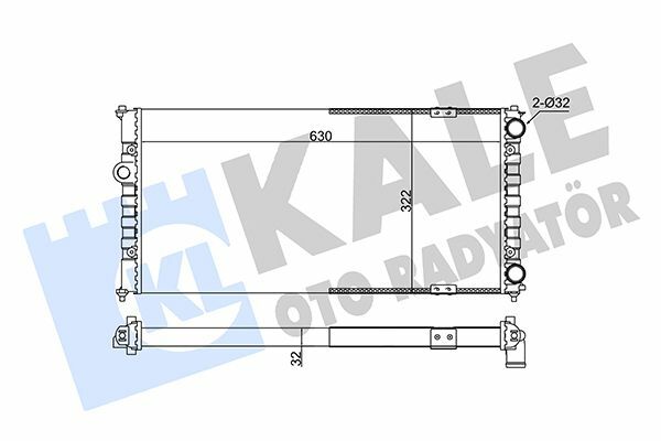 KALE 351230 | Radyatör 97-00 Polo.CLS-Caddy-Ac