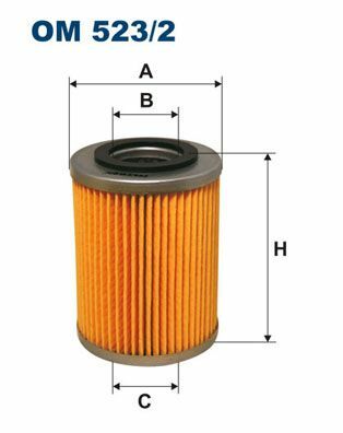 FILTRON OM523-2 | Yağ Filtresi Opel Vectra B 2.0 Dı 16V