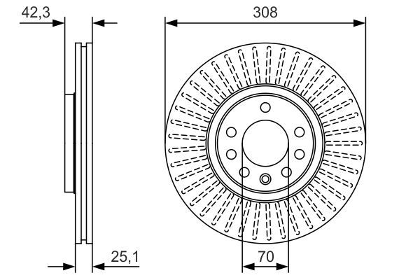 BOSCH 0986479W59 | Disk On (Ad) 98-Astra.G.H | 2 Adet
