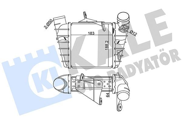 KALE 342300 | Turbo Radyatörü (Intercooler) 06-Polo-Fabia-Ibiza 1.4Tdi