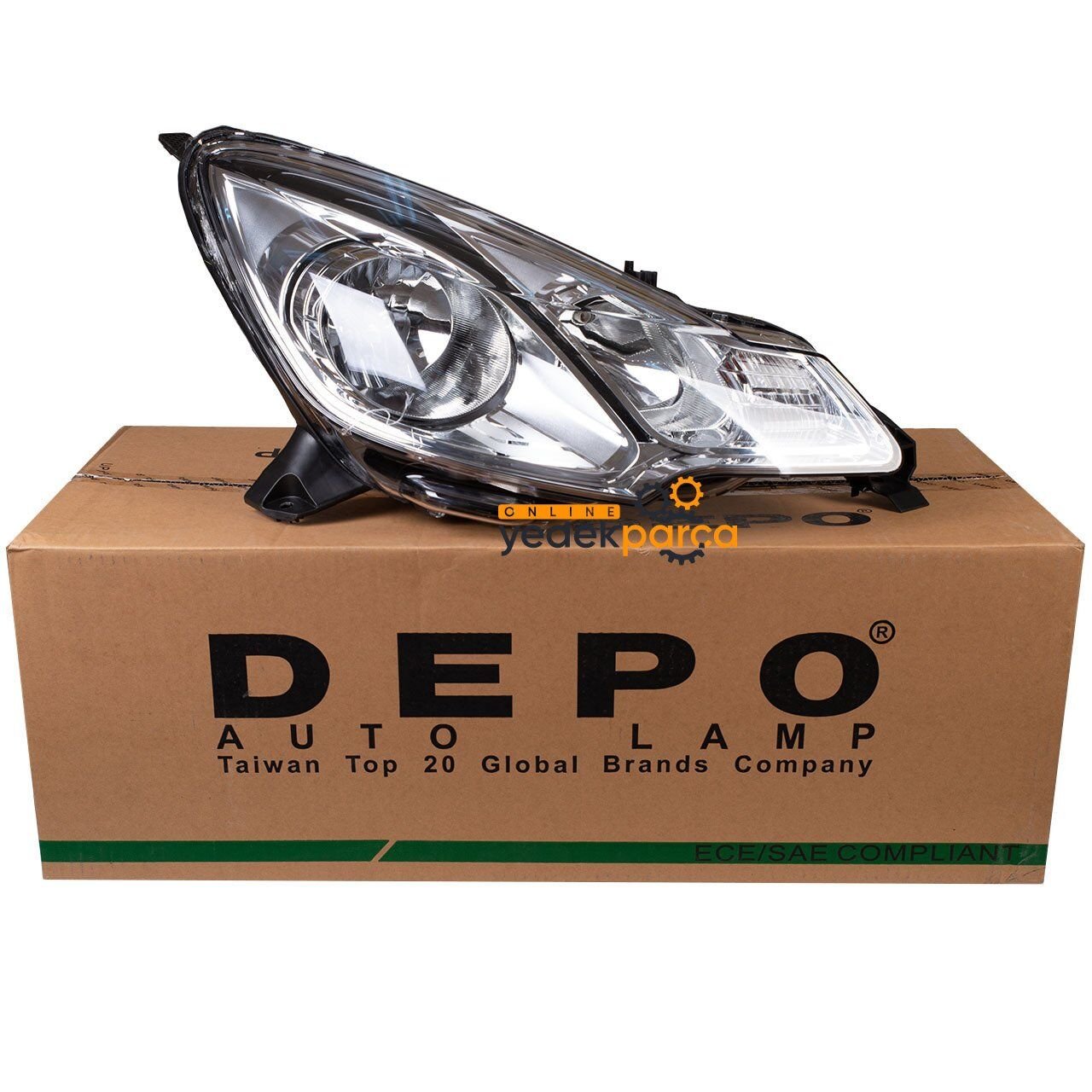 DEPO 552-1134RMLDEM7 | Citroen C3 2009-2015 Sağ Ön Far Siyah Tip