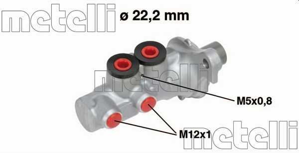 METELLI 05-0693 | Fren Ana Merkezi 207 / C3 1.4-1.4 16V-1.4Hdı-1.6 16V-1.6 HDI 22.20mm 06 /
