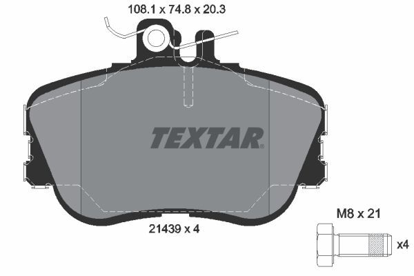 TEXTAR 2143905 | Fren Balatası Ön