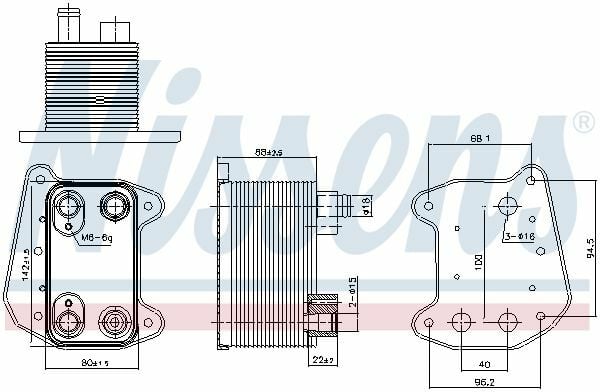 NISSENS 90832 | Yağ Soğutucusu 612 203 C 200 / 220 / 270 CDI