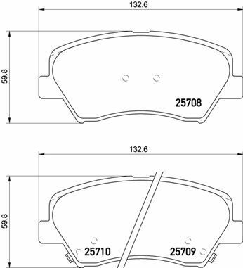 BREMBO P30073 | Fren Balatası Ön Hyundai Elantra 2011-/ Elantra 2016-/ i30 2011-/ Santafe 13-/ Kia Optıma 2012-/ Cerato 2015-/ Ceed 12-/ Carens 12-/