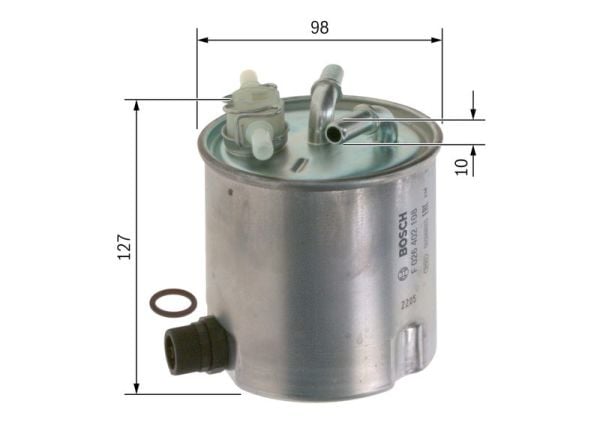 BOSCH F026402108 | Mazot Filtresi Koleos I (Hy_) 08-132.0 DCI (Hy0k) 2.0 Dci4×4 (Hy0k) 2.0 Dci4×4 (Hy0b) 2.0 Dci4×4 Koleos 08-2.0 DCI / Qashqai / Qashqai + 2 I (J10, Nj10, Jj10e) 06-132.0 DCI 2.0 DCI Tüm Tekerlekleri Çekisli X-Traıl II (T31) 07-132.0 DCI