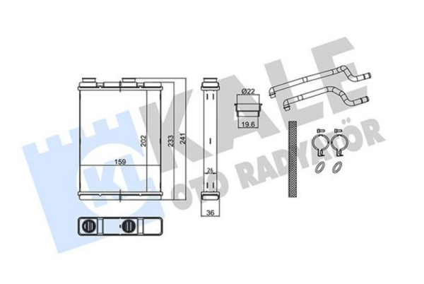 KALE 359125 | Nissan QashQai 2 2013- Kalorifer Peteği