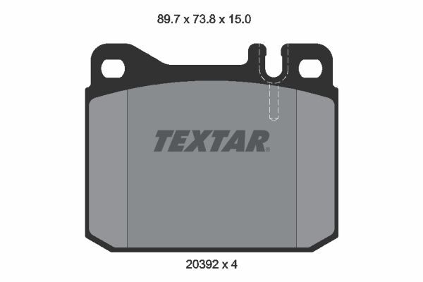 TEXTAR 2039204 | Fren Balatası 123 Ön