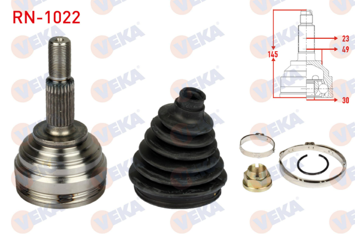 VEKA RN-1022 | Dacia Logan MCV 2009-2011 Aks Kafası Dış