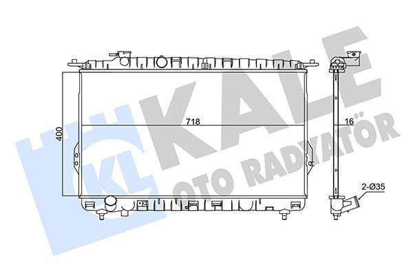 KALE 347810 | Radyatör 98-06 Sonata 2.0-2.4-2.7 + Ms
