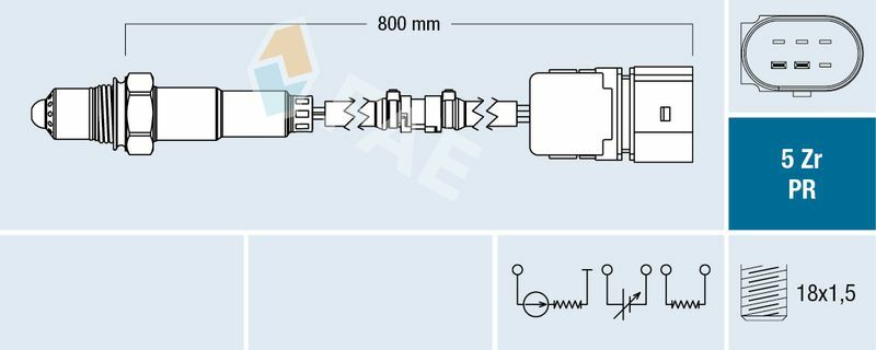 FAE 75039 | Oksijen Sensörü Golf IV 1.6 16V 00-Leon 1.6 16V 00 -