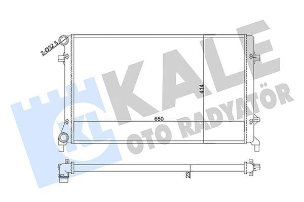 KALE 356920 | Radyatör 04-Golf.V-Caddy-Jtta-Psst-Touran 1.6-1.9-2.0 FSI- TDI +-Ac
