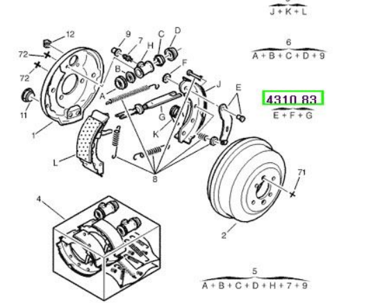 İTHAL 4310.83 | Peugeot Partner 1997-2007 Arka Fren Ayar Takımı