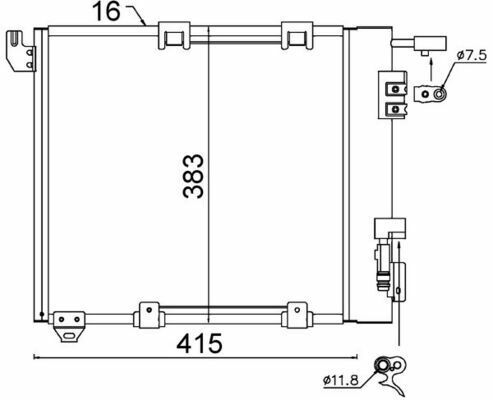 MAHLE AC349000S | Klima Radyatörü Astra G Zafira A Y17dth Y17dtl Y22dtr 425X400x18