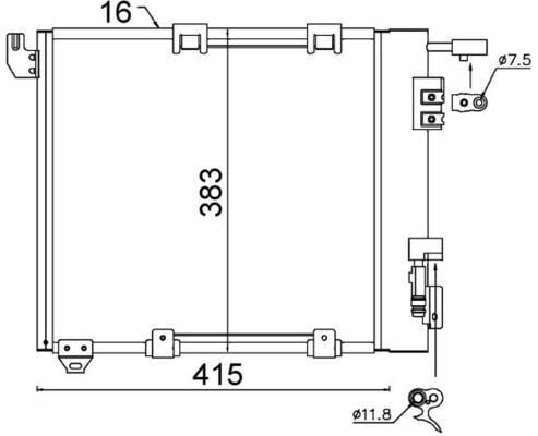 MAHLE AC349000S | Klima Radyatörü Astra G Zafira A Y17dth Y17dtl Y22dtr 425X400x18