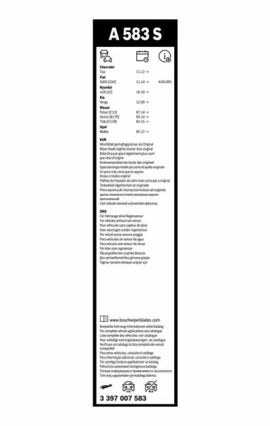 BOSCH 3397007583 | Silgi Süpürgesi Tk 65 + 34Cm 15-500X-Mokka Aerotwın